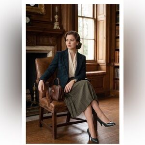 Vintage Stuart Weitzman for Mr. Seymour dark green leather pumps size 8